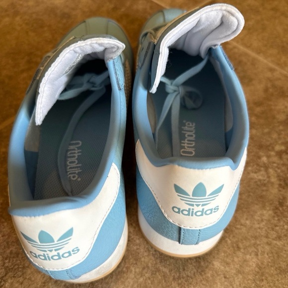 Adidas Men’s Light Blue Sneakers with White Stripes - Picture 4 of 6